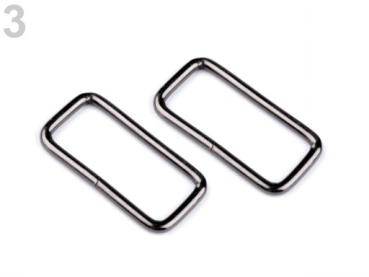 Schlaufe Rechteckig Breite 13x32 mm - Nickel Schwarz